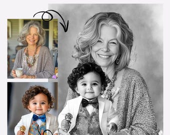 Add Loved One to Photo, Memorial Portrait for Deceased Father, Mom, Gift for Loss of Loved One, Remembering Passed Away Loved One, Memory
