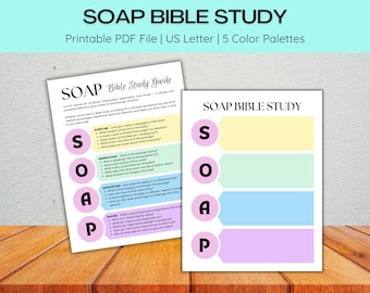 SOAP Bible Study Journal | Bible Study Printable for Women | Christian Devotional Guide | Scripture Study Worksheets | Instant PDF Download
