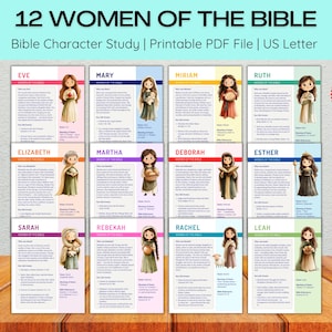 Bible Study Guide Template | Women of the Bible Study Pack | Bible Character Study | Printable Bible Study Journal | Devotional Journal PDF