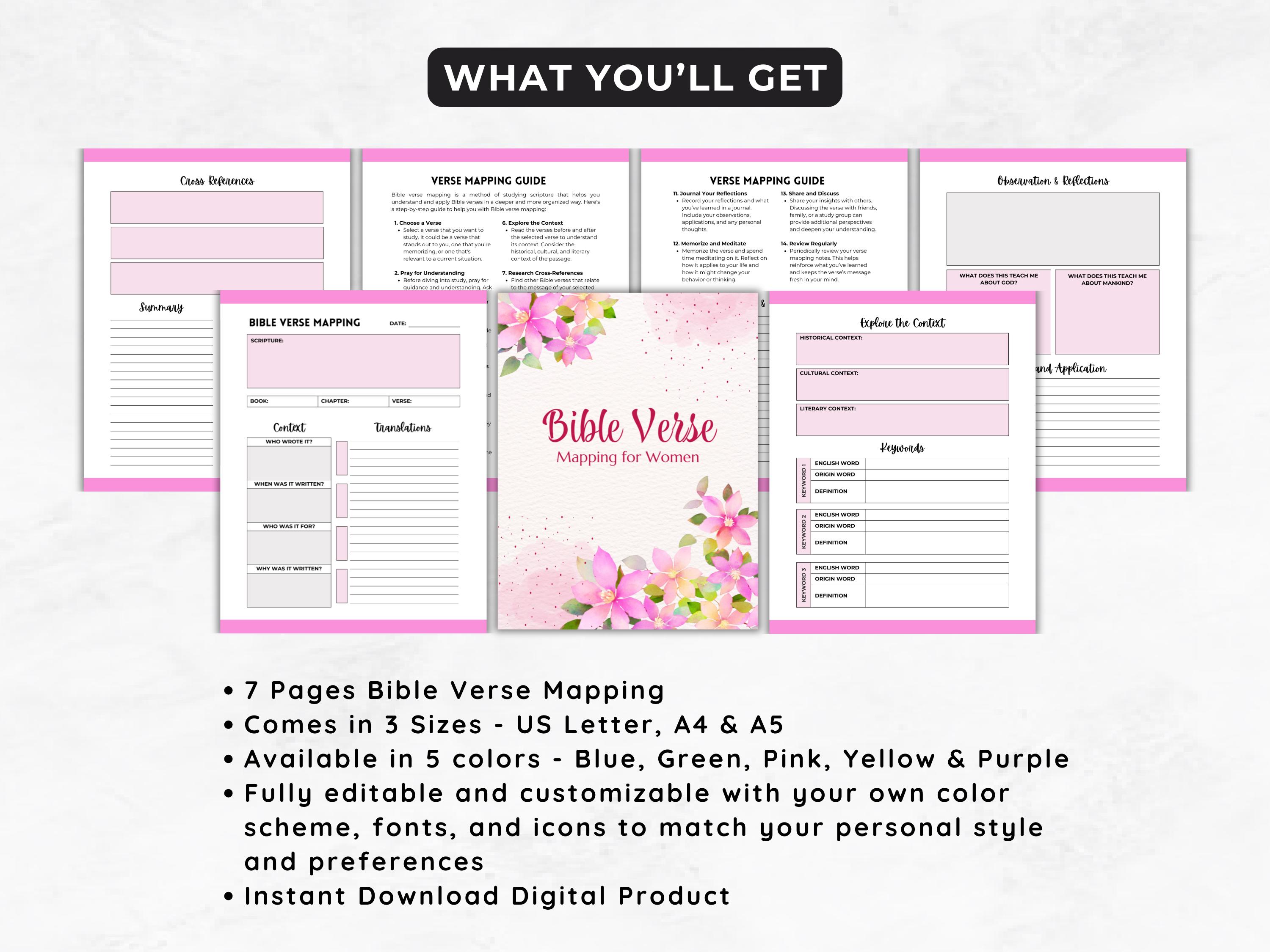Bible Verse Mapping PDF Bible Study Guide Bible Study Template Kids ...