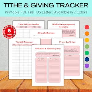 Tithe & Giving Tracker | Christian Budget Planner Printable | Faith-Based Tithing Worksheet | Monthly Church Donation Log | PDF Download