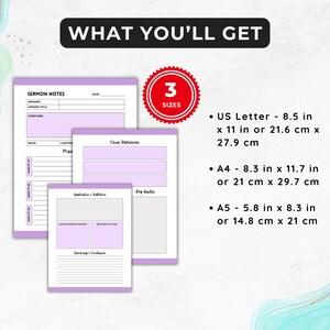 Sermon Notes Journal Digital Sermon Notes for Kids Teens Women Bible ...