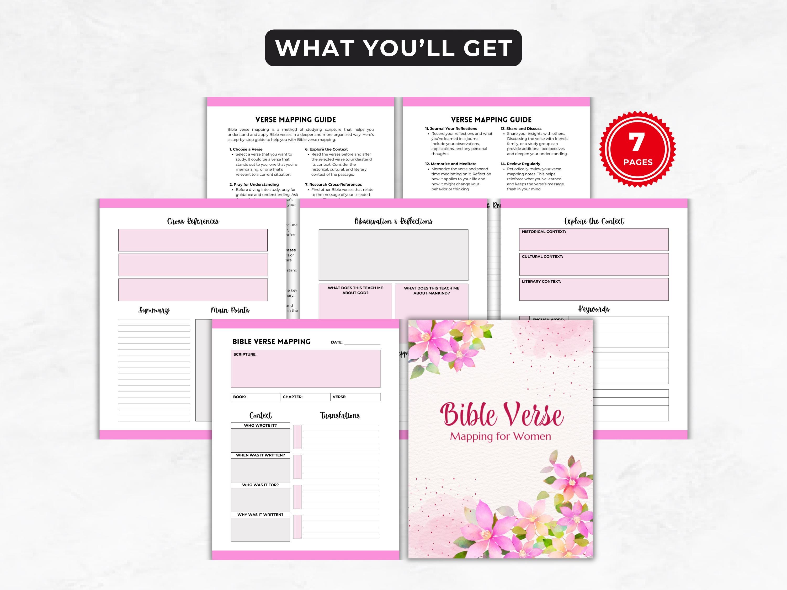 Bible Verse Mapping PDF Bible Study Guide Bible Study Template Kids ...