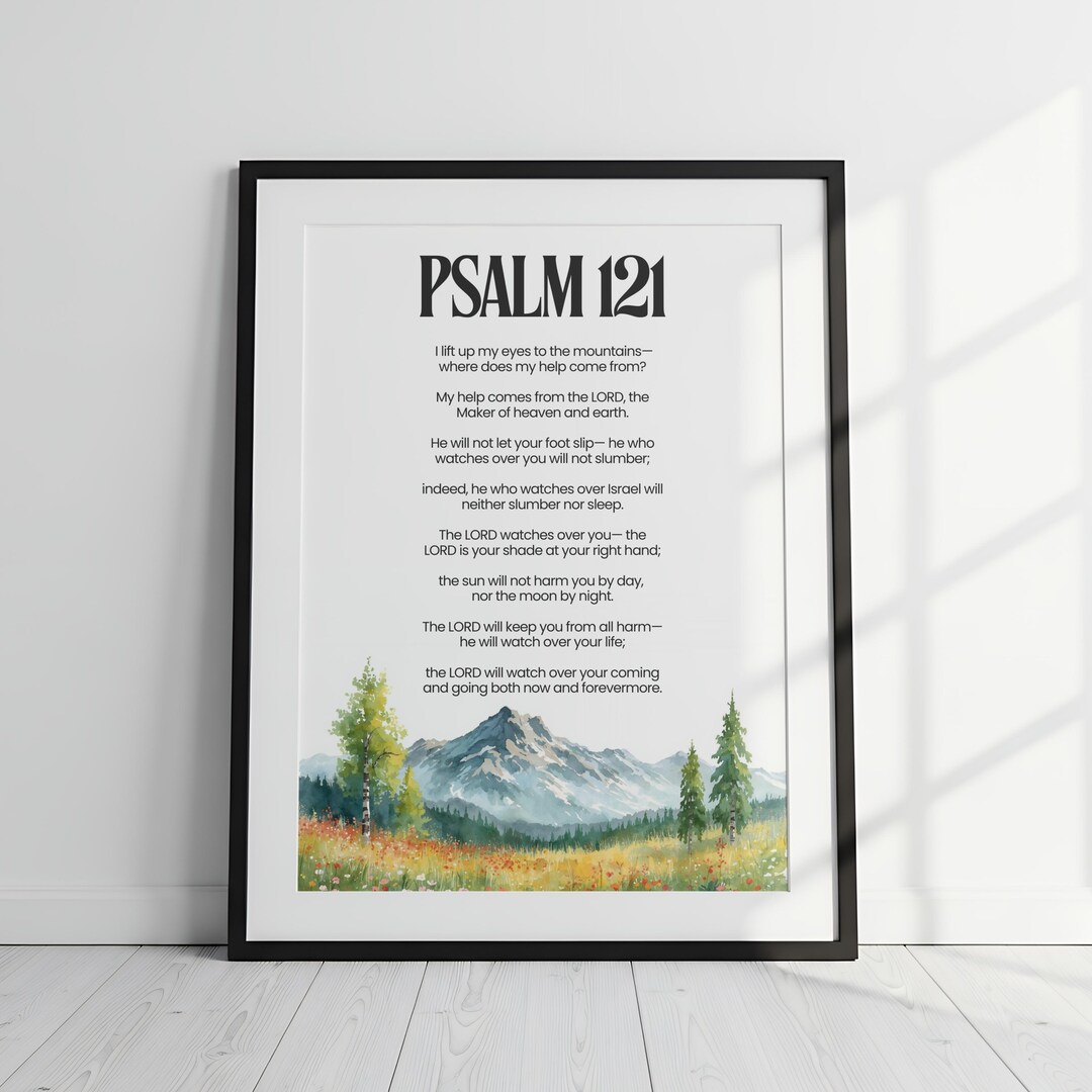 Psalm 121 Printable Wall Art | Bible Verse Scripture Print | Christian ...