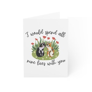 Tarjeta de gato de nueve vidas PERSONALIZABLE