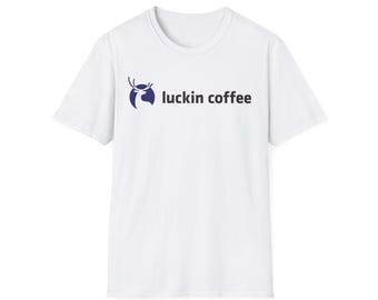 Luckin Coffee Logo T-Shirt, chinesischer Kaffee Unisex T-Shirt, Geschenk für asiatisches Essen, Restaurant Merchandise, perfektes chinesisches Kaffee Tee Souvenir
