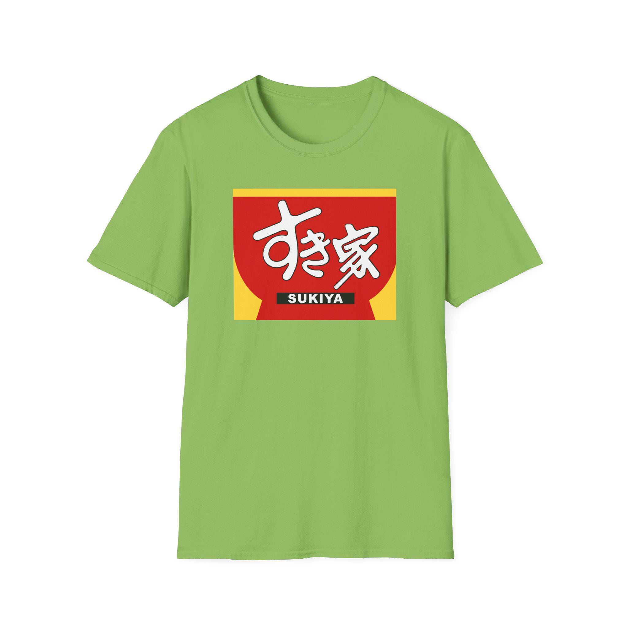 すき家牛丼 ジャパン ユニセックス ソフトスタイル Tシャツ、牛丼好き 