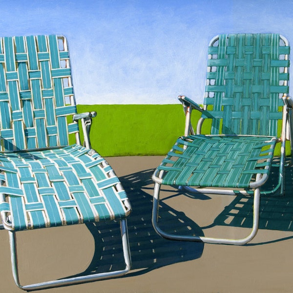 FINAL PRINT of Edition - Summer Loungers - 11 x 14 limited edition print 100/100