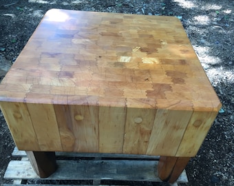 Vintage Restored Antique Butcher Block Monarch Meat Block