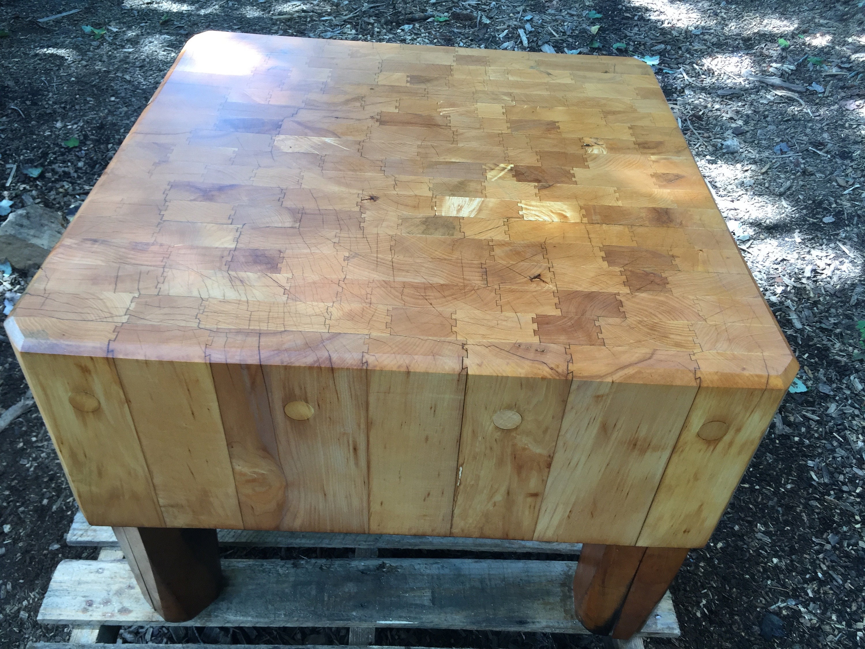Maple End Grain Chopping Block 3” Thick - Wood Welded West