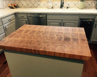 Curly Maple End Grain Island Top