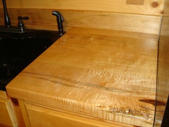 Curly Ambrosia Maple Kitchen Wood Counter Top Etsy