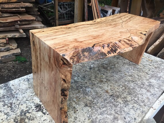 Wood on sale waterfall bench