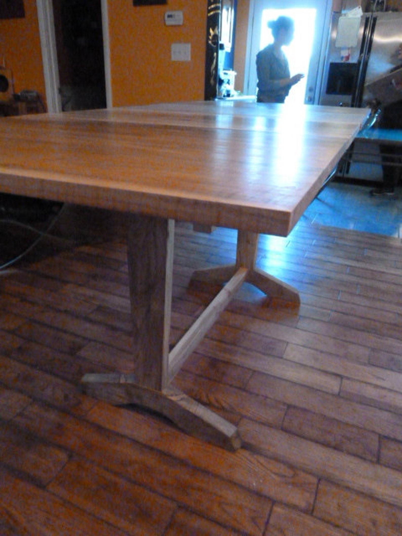 Extendable Trestle Dining Table With Modern Detail - Etsy