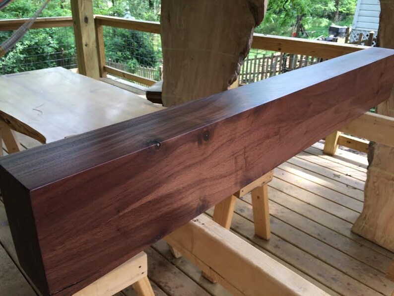 Floating Walnut Mantelshelf Etsy