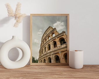 Colosseum Print, Rome Photography, Italy Travel Photo, Rome Printable Art, Architecture Print, Roma Italia, Printable Art, Italy Wall Art