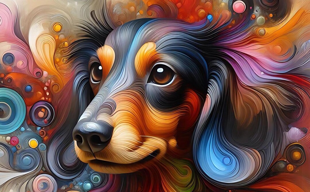 Colorful Wall Art Dachshund Puzzle 300/500/1000 Pieces, Dog Lovers Gift ...