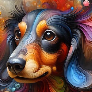 Colorful Wall Art Dachshund Puzzle 300/500/1000 Pieces, Dog Lovers Gift, Gift Dad, Jigsaw Puzzle Art, Gifts Dog Lovers, Dachshund Lover