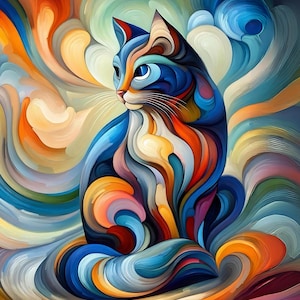 Wall Art Cat Puzzle 300/500/1000 Pieces, Cat Lover Gift, Cat Mom, Unique Gift Idea, Jigsaw Puzzle Cat Art, Home Decor Puzzle, Wooden Puzzle