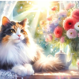 Wall Art Cat Puzzle 300/500/1000 Pieces, Cat Lover Gift, Cat Mom, Unique Gift Idea, Jigsaw Puzzle Cat Art, Home Decor Puzzle, Wooden Puzzle