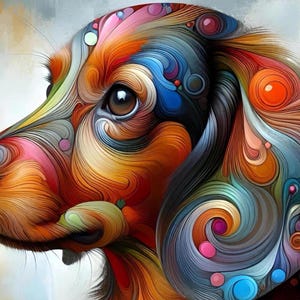 Colorful Wall Art Dachshund Puzzle 300/500/1000 Pieces, Dog Lovers Gift, Gift Dad, Jigsaw Puzzle Art, Gifts Dog Lovers, Dachshund Lover