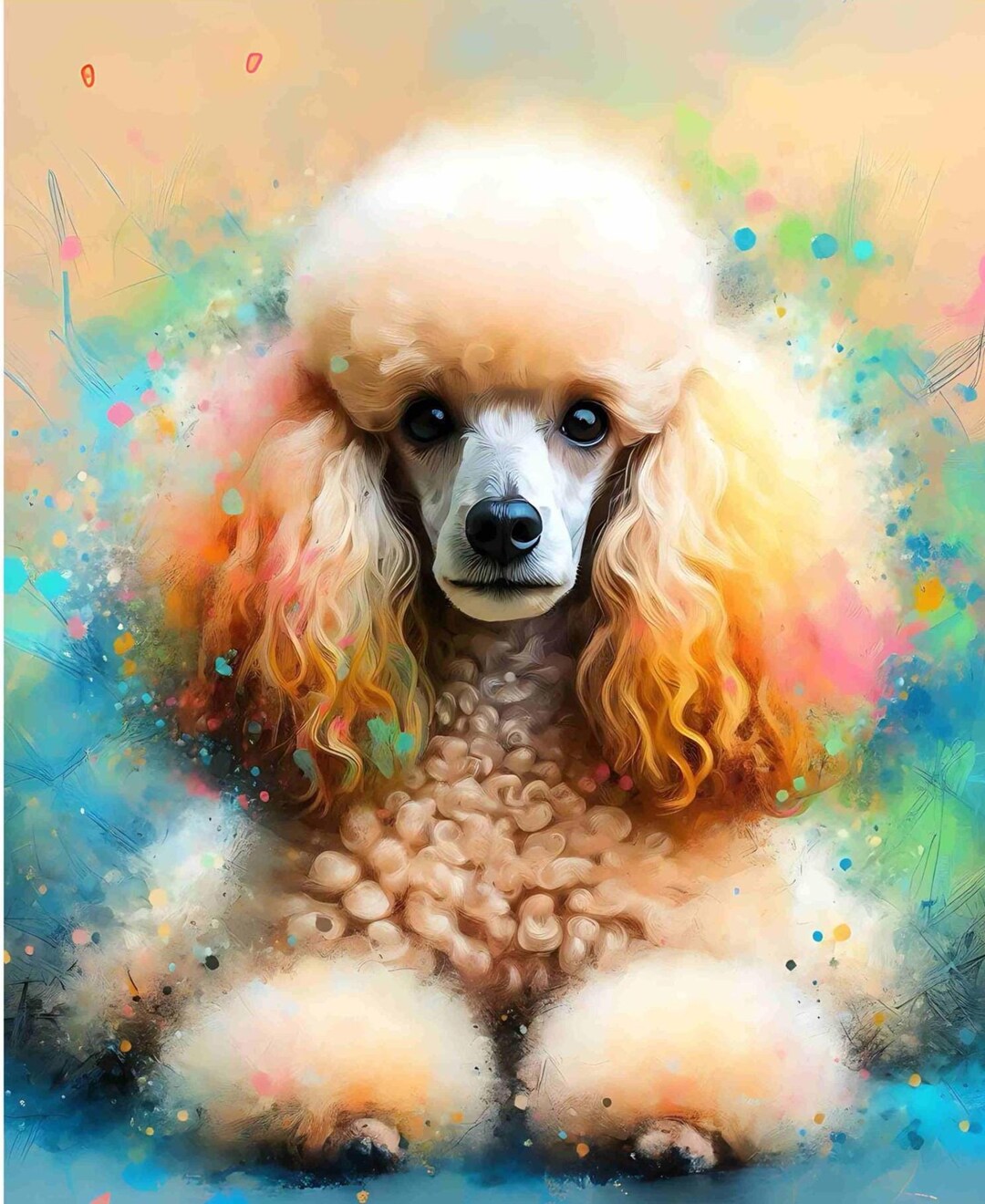 Colorful Wall Art Poodle Puzzle 300/500/1000 Pieces, Dog Lovers Gift ...
