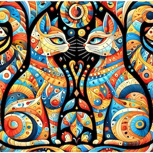 Wall Art Cat Puzzle 300/500/1000 Pieces, Cat Lover Gift, Cat Mom, Unique Gift Idea, Jigsaw Puzzle Cat Art, Home Decor Puzzle, Wooden Puzzle