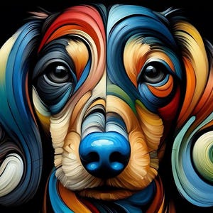Colorful Wall Art Dachshund Puzzle 300/500/1000 Pieces, Dog Lovers Gift, Gift Dad, Jigsaw Puzzle Art, Gifts Dog Lovers, Dachshund Lover