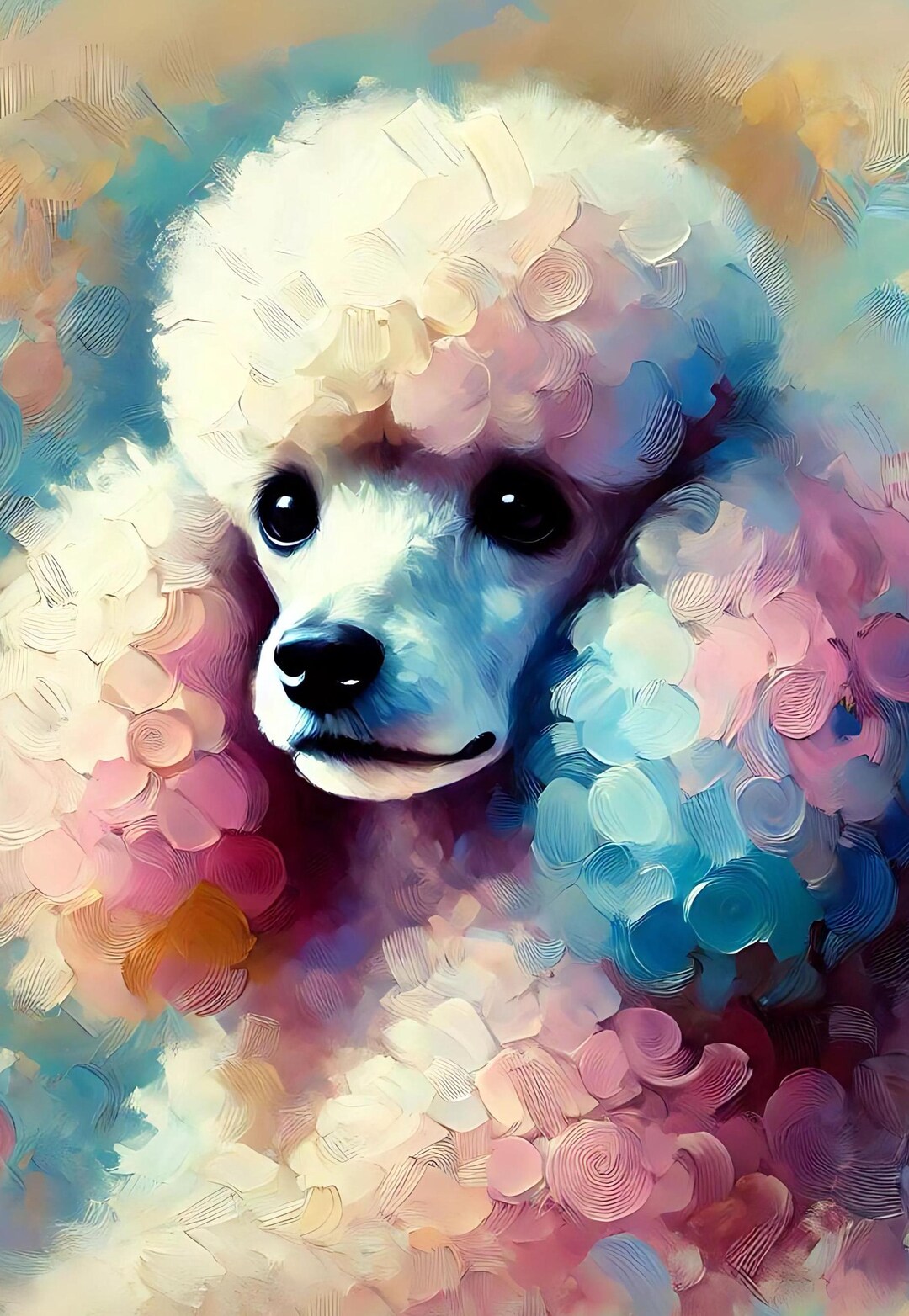 Poodle Puzzle Colorful Wall Art 300/500/1000 Pieces, Dog Lovers Gift ...