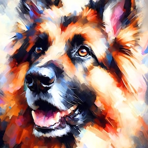 Colorful Wall Art German Sheperd Puzzle 300/500/1000 Pieces, Dog Lovers Gift, Gift Dad, Jigsaw Puzzle Art, Gifts Dog Lovers, Shep Lover