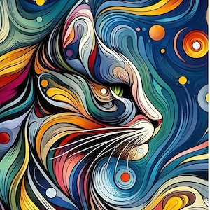Wall Art Cat Puzzle 300/500/1000 Pieces, Cat Lover Gift, Cat Mom, Unique Gift Idea, Jigsaw Puzzle Cat Art, Home Decor Puzzle, Wooden Puzzle