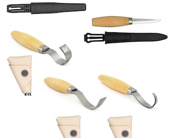 Mora-houtsnijbeitelhaken + scheden 162/163/164/106/120 Morakniv-lepelkom
