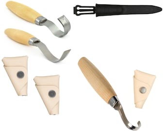 Mora wood carving chisel hook + sheath pack 162/163/164/106 Morakniv spoon bowl