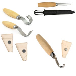 Mora houtsnijbeitelhaak + schedepakket 162/163/164/106 Morakniv-lepelkom
