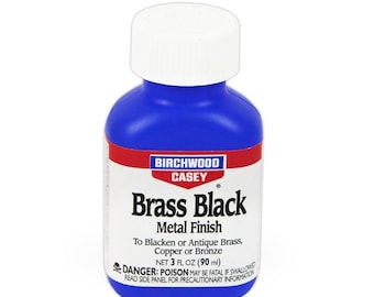 Birchwood Casey Brass Black 3oz liquid black metal finishing antiques plaques