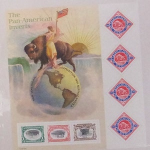 Pan-Amerikanische Inverts US Briefmarken Bogen 7 Niagara Falls Collection