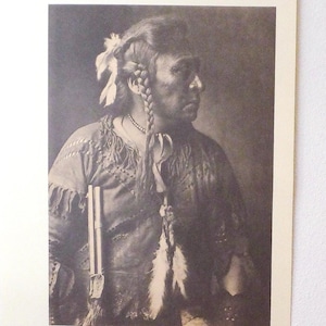 Atsina Sepia Print First Nations Edward S Curtis Portraits North American Indian Life American Sepia Portrait Montana Prairie Plains Indians