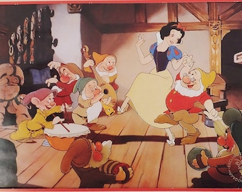 Vintage Disney Snow White and the Seven Dwarves Print from 1994 16 X 12 Exclusive Commemorative Lithograph Print Disney Collectible Print