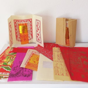 Joss Paper Assortment Pack Chinese Joss Ritual Paper Ephemera Paper Asian Burning Paper Asian Tissue Paper Colorful Afterlife Paper