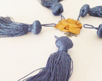 Blue Tassel Vintage Tassel Decorative Tassel Cadet Blue DIY Upholstery Tassel Jewelry Tassel Earring Tassels Dark Blue Tassle for DIY Crafts