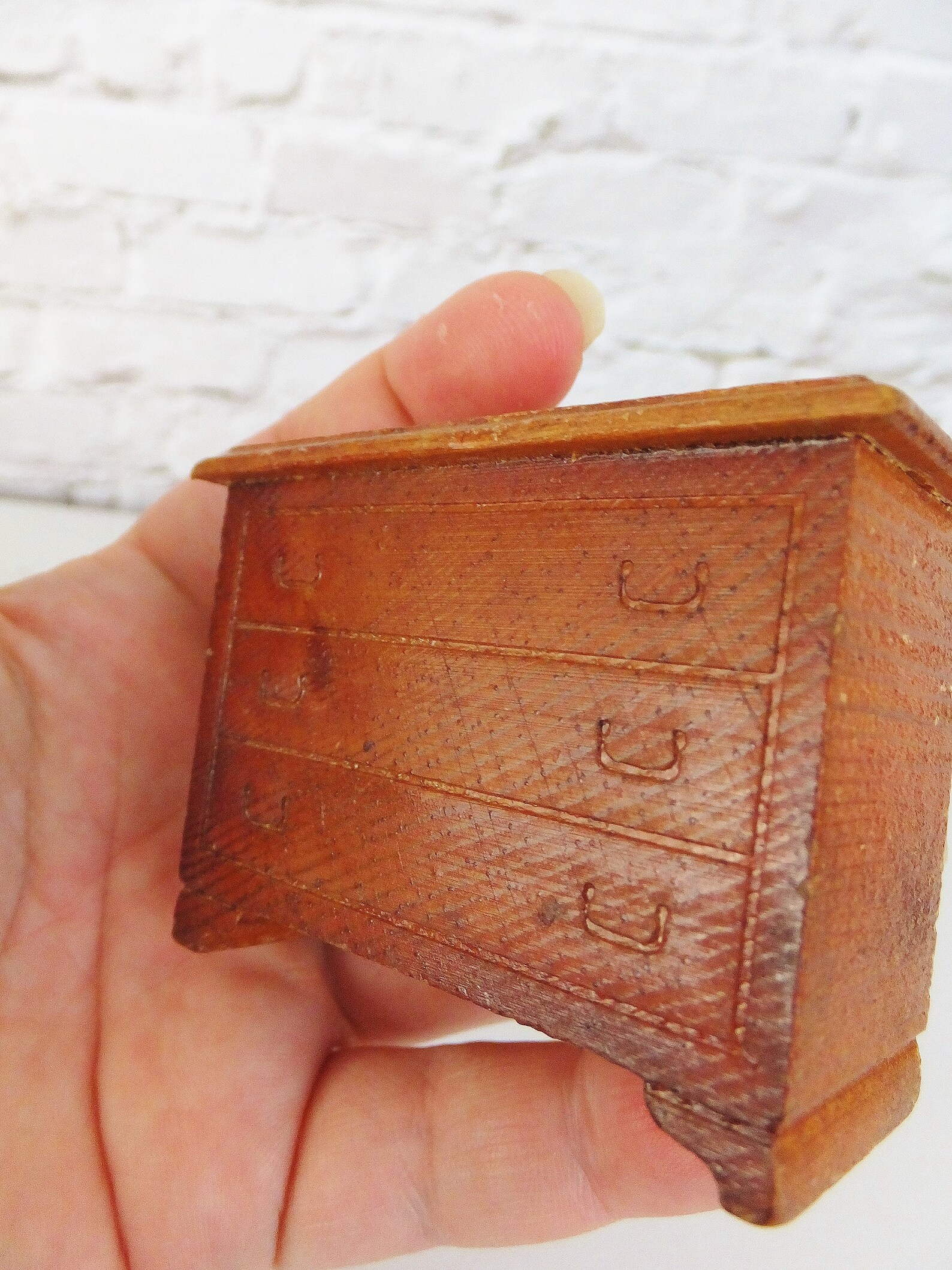 Vintage Wooden Doll House Miniatures Wood Doll House Furniture Etsy