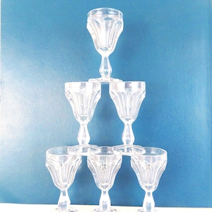 Mini Parfait Glasses - Set of 6 Clear Glass Liqueur Stemware