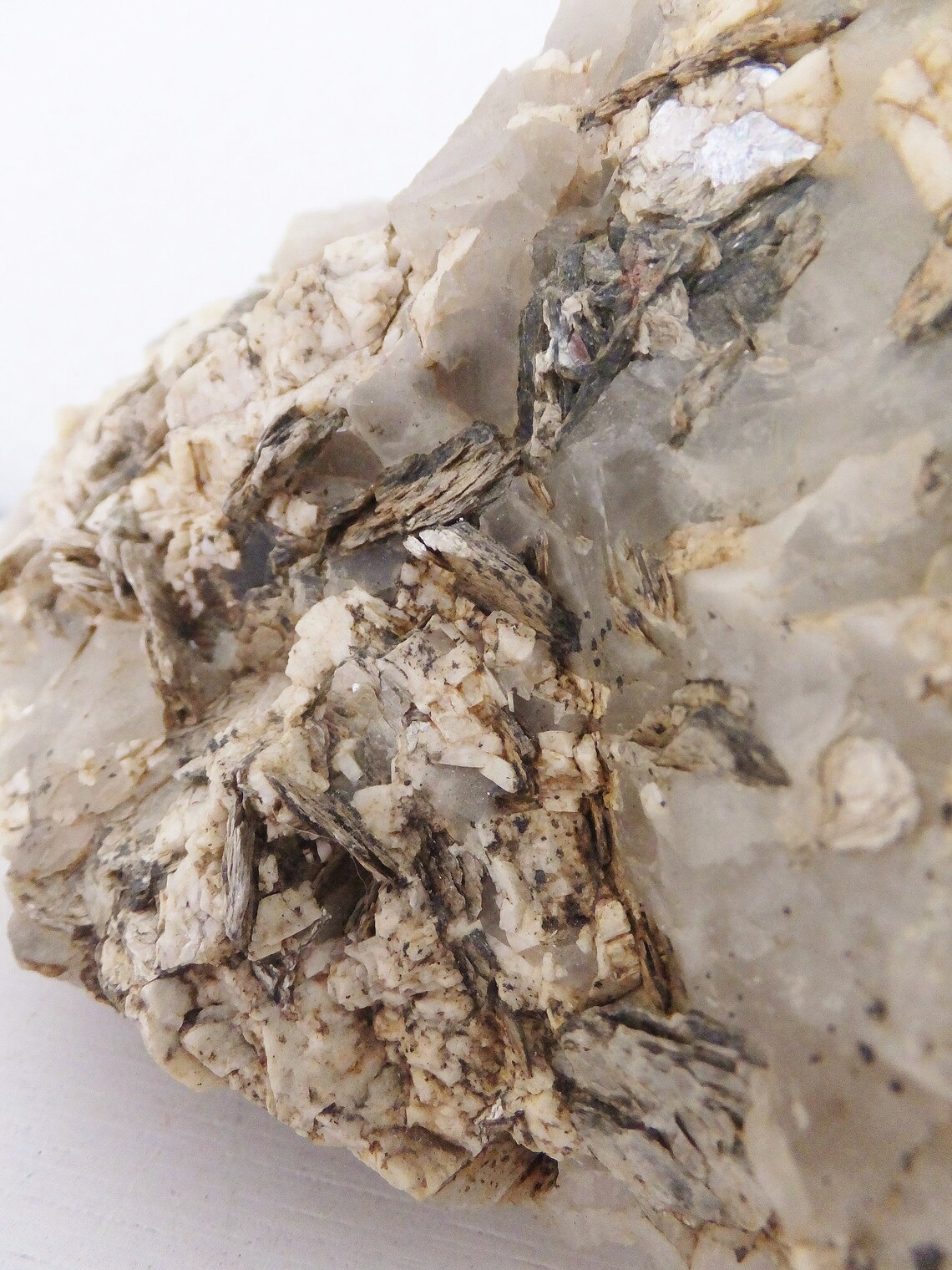 Natural White Quartz Rock With Mica Large Rustic Rock Boho Etsy