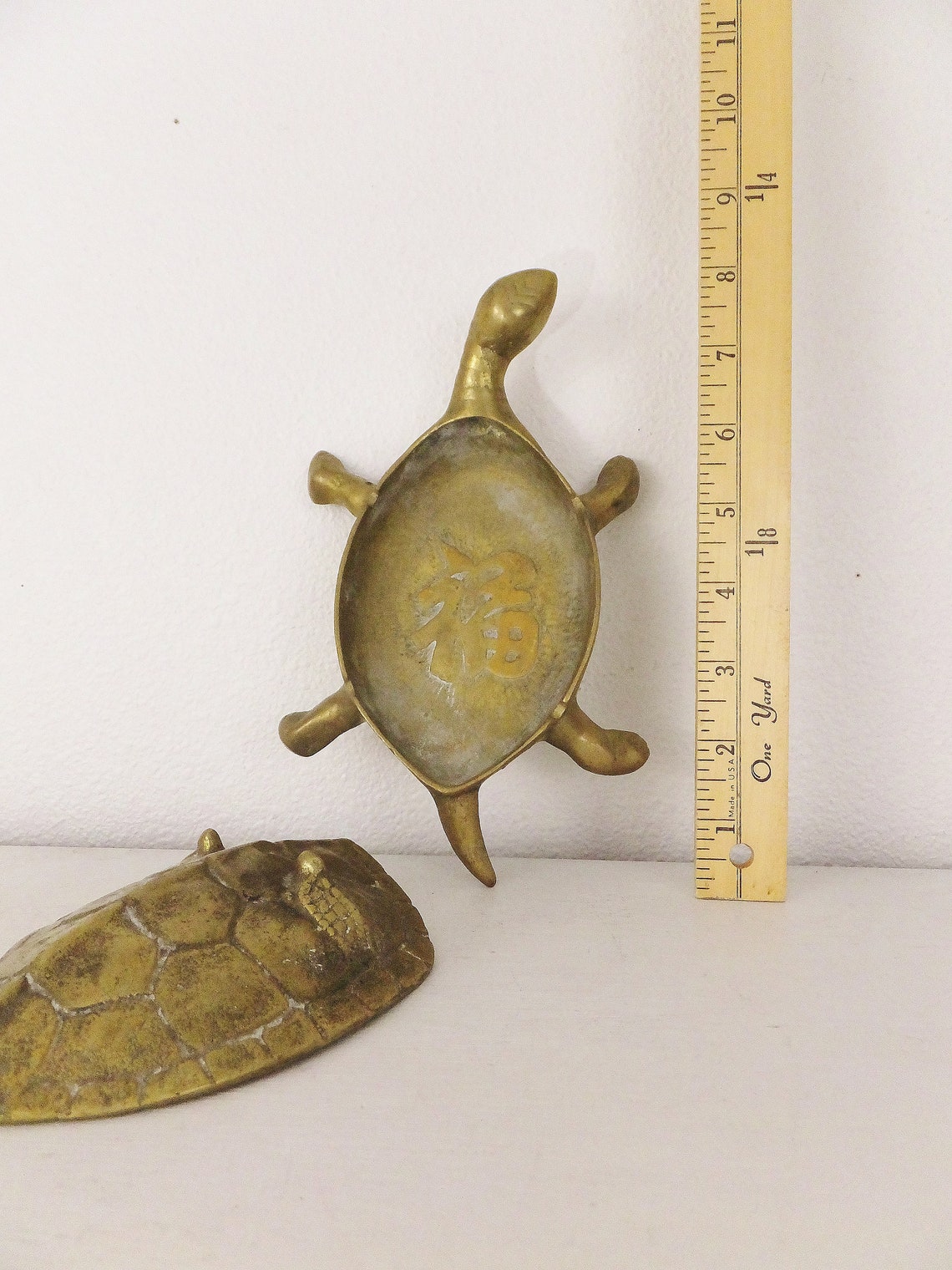 Vintage Brass Turtle Ashtray Covered Ashtray Boho Brass Turtle Etsy