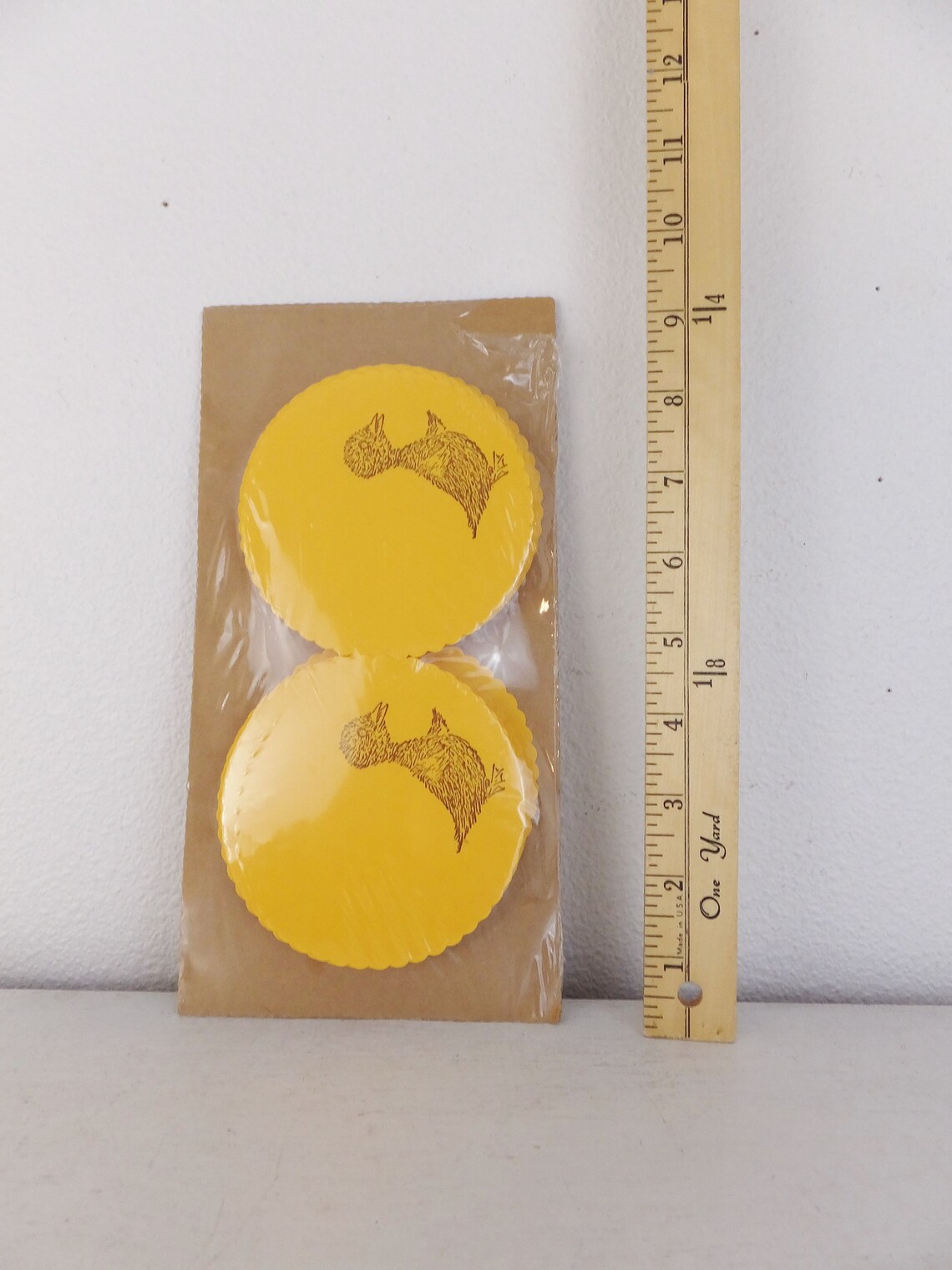 Deadstock Lot of Vintage Paper Drink Coasters in Goldenrod Etsy