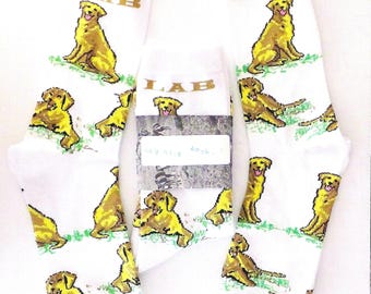 Yellow Lab Socks: Dog Lover Gift, Canine Novelty Socks