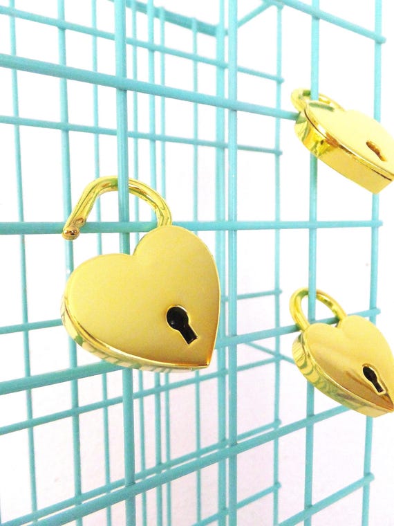 KALANKA-Lot De 2 Mini Cadenas En Métal En Forme De Coeur Pour