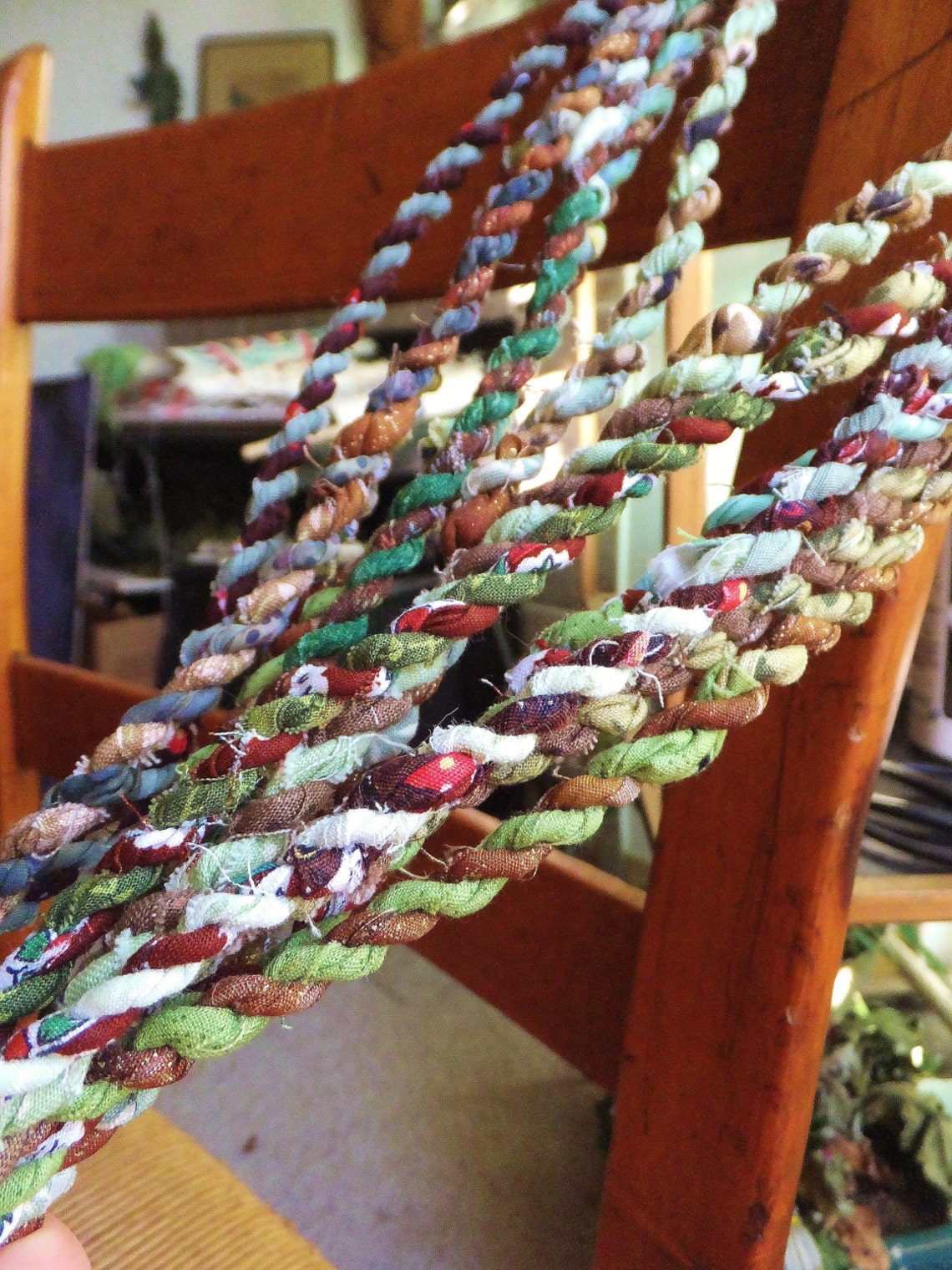 Brown & Green Rope Garland Christmas Tree Decoration Garland 6 - Etsy