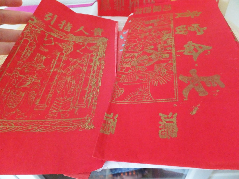 Joss Paper Assortment Pack Chinese Joss Ritual Paper Scrapbook Etsy