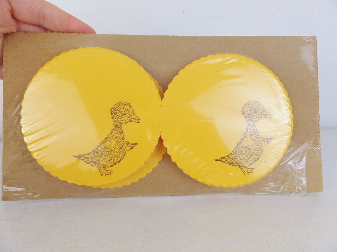 Deadstock Lot of Vintage Paper Drink Coasters in Goldenrod Etsy